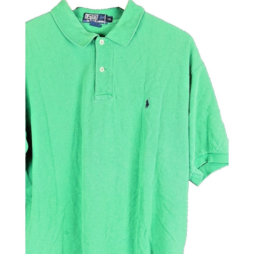Ralph Lauren Polo Shirt Mens XL Kelly Green Short Sleeve Pique Cotton Ivy Prep